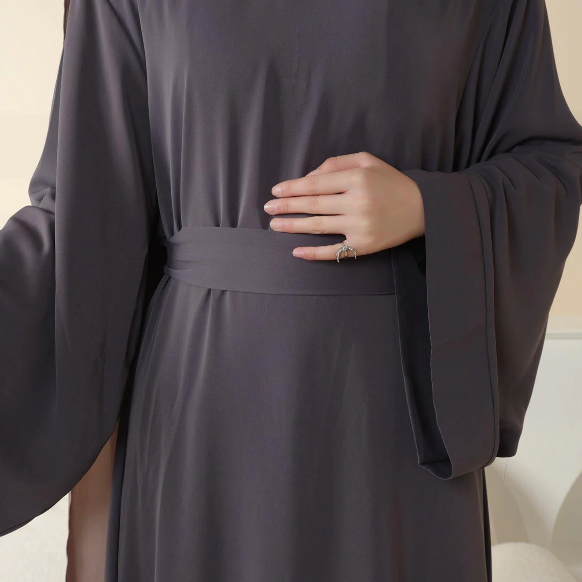 Soft Nidha Plain Abaya (MA005) - Image 9