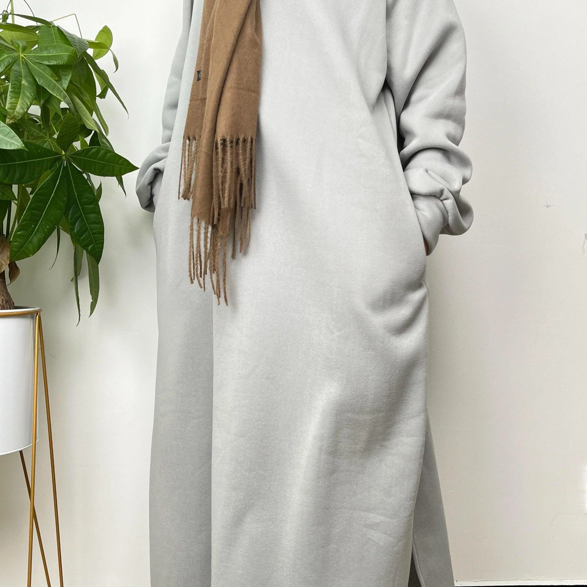 Thermal Oversize Sweatshirt With Pockets (MA012) - Image 8