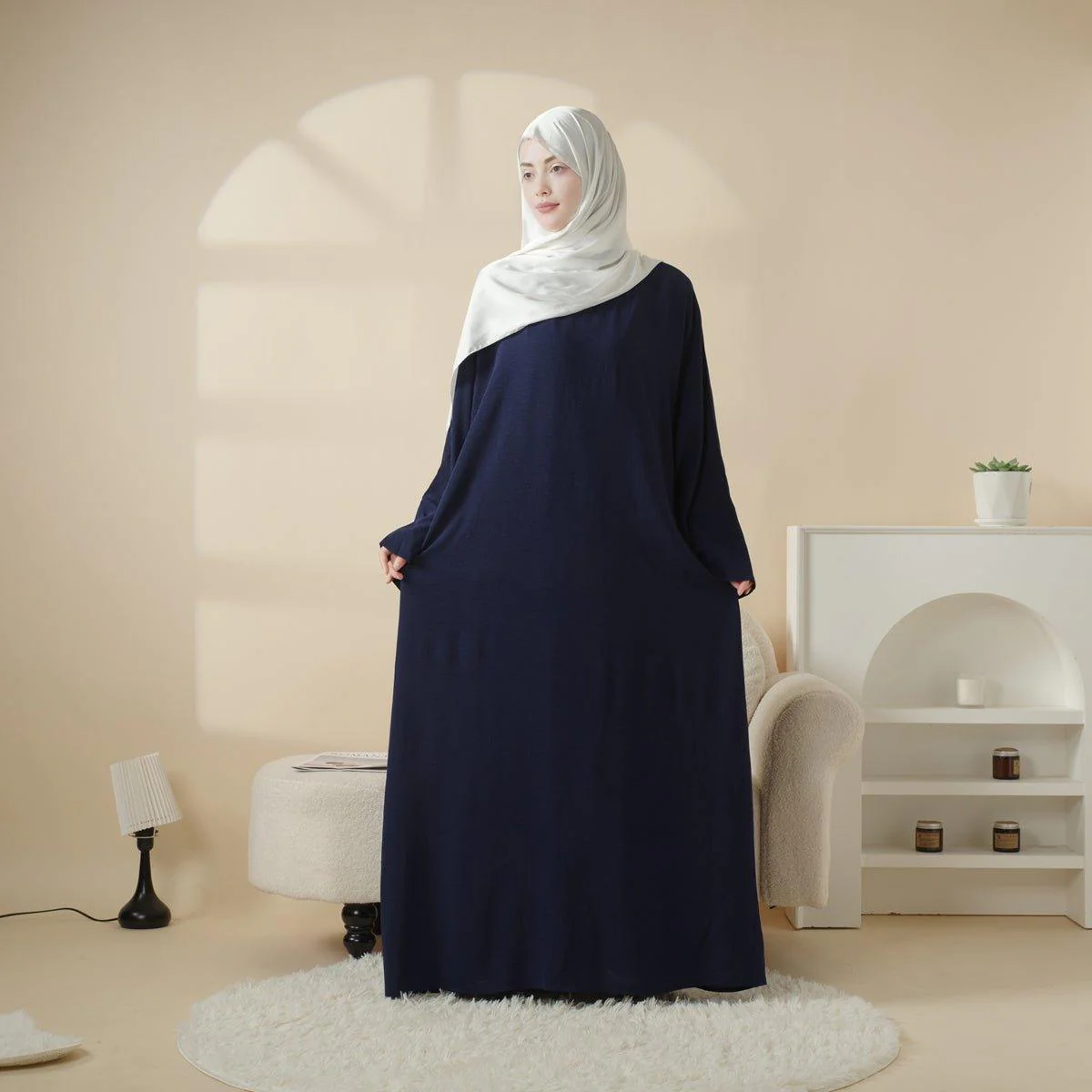Simple Vintage Pleated Abaya (MA042) - Image 6
