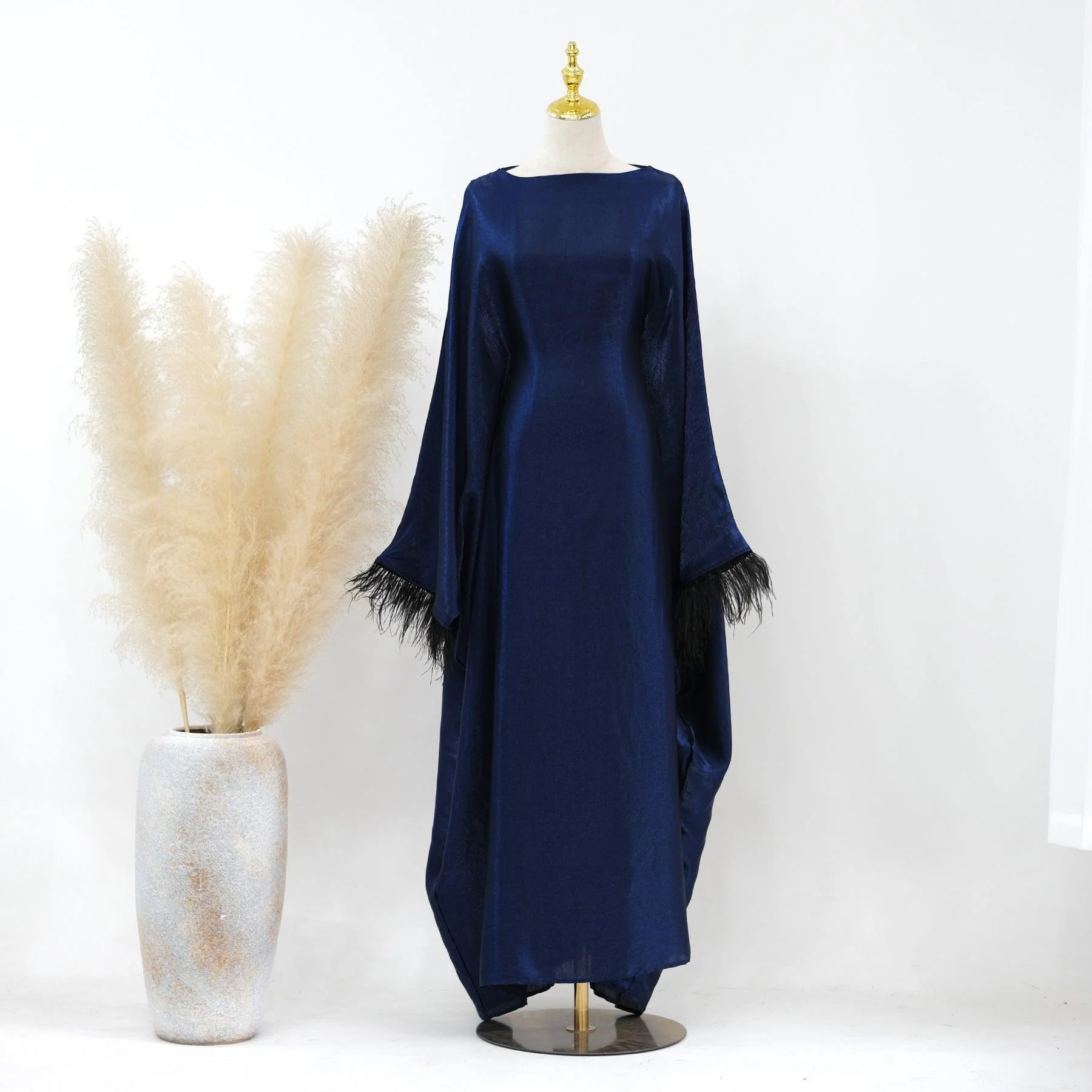 Party Feather Sleeves Abaya (MA052) - Image 5