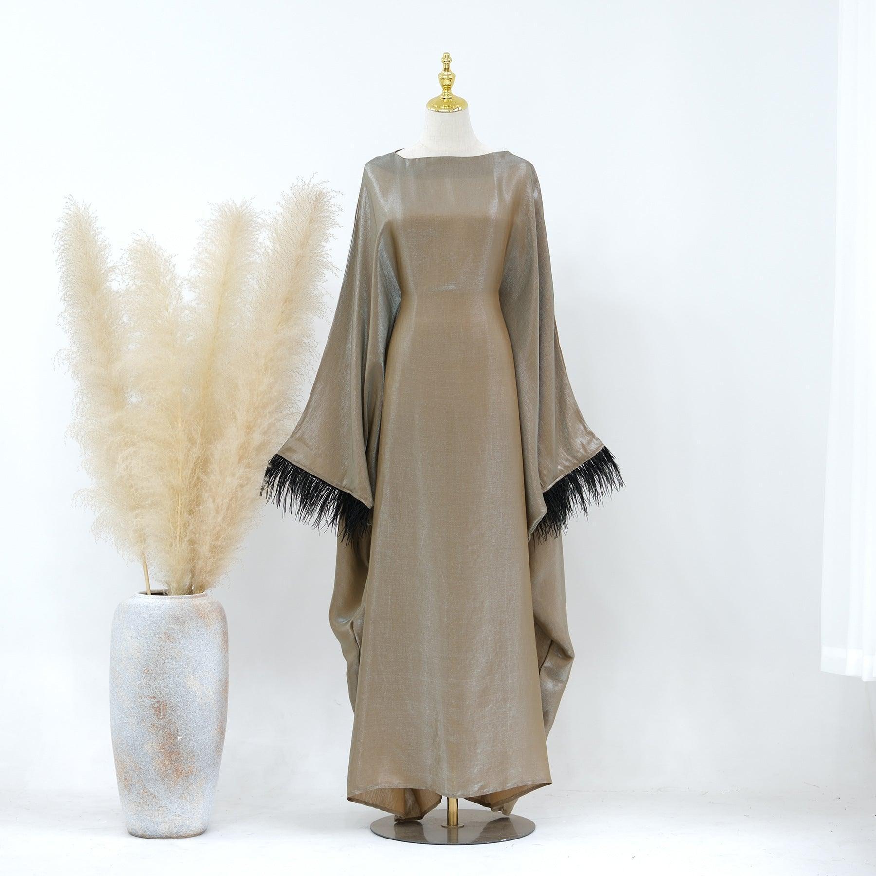 Party Feather Sleeves Abaya (MA052) - Image 7