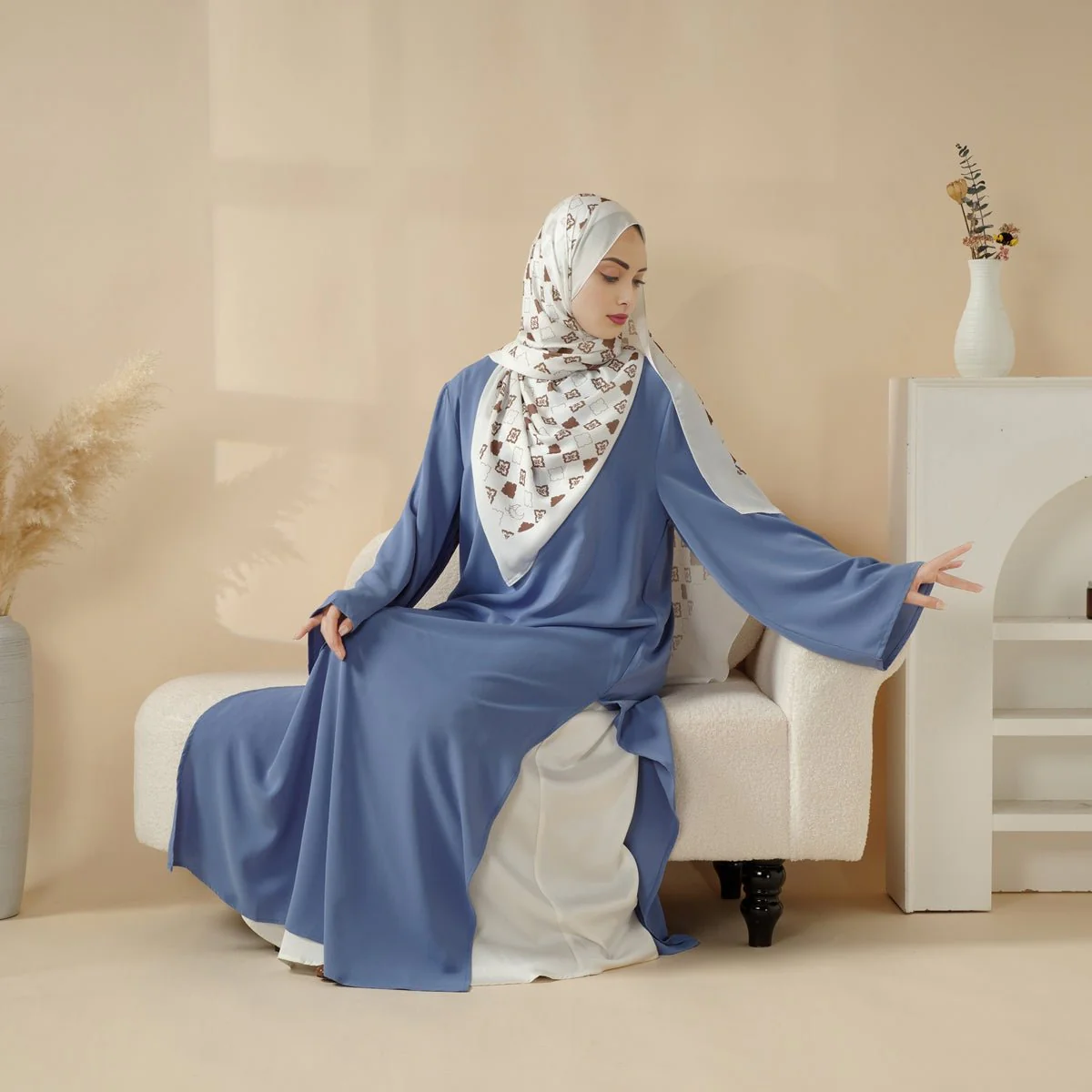 Casual Fashion Slit Abaya (MA063) - Image 12