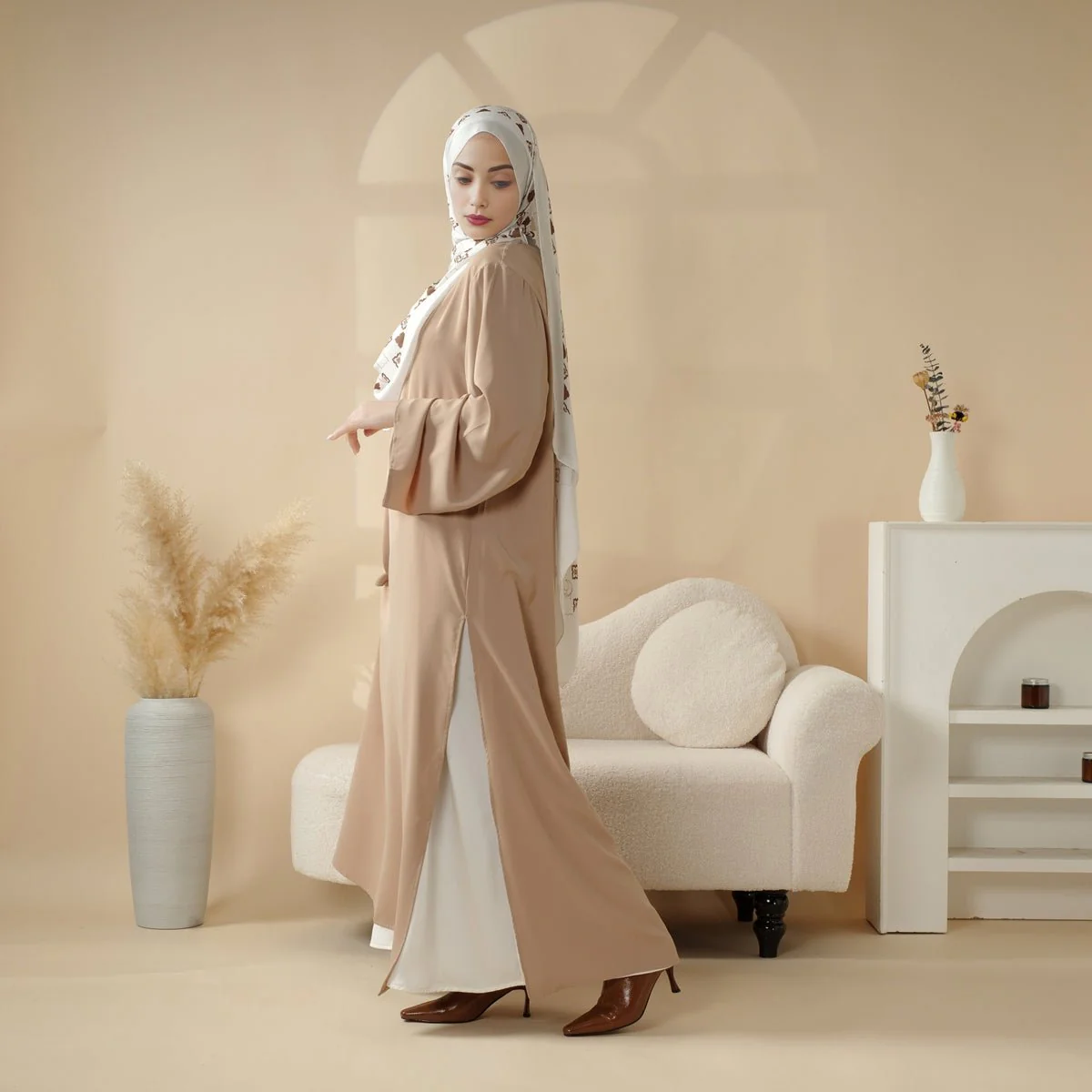 Casual Fashion Slit Abaya (MA063) - Image 6