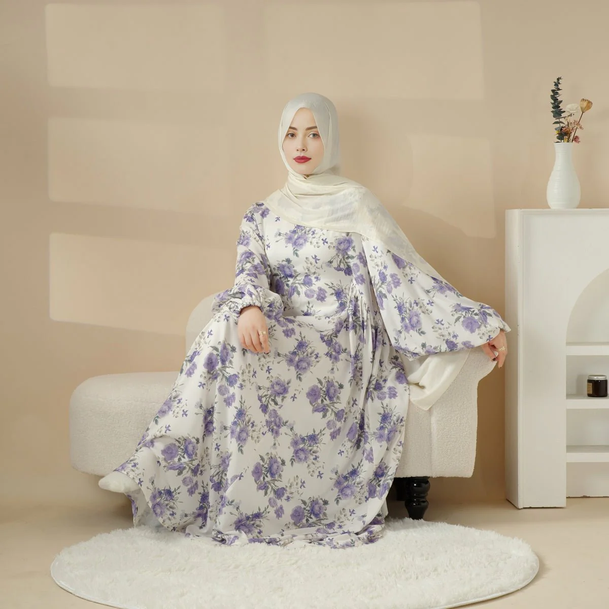 Printed Reversible Abaya (MA082) - Image 11