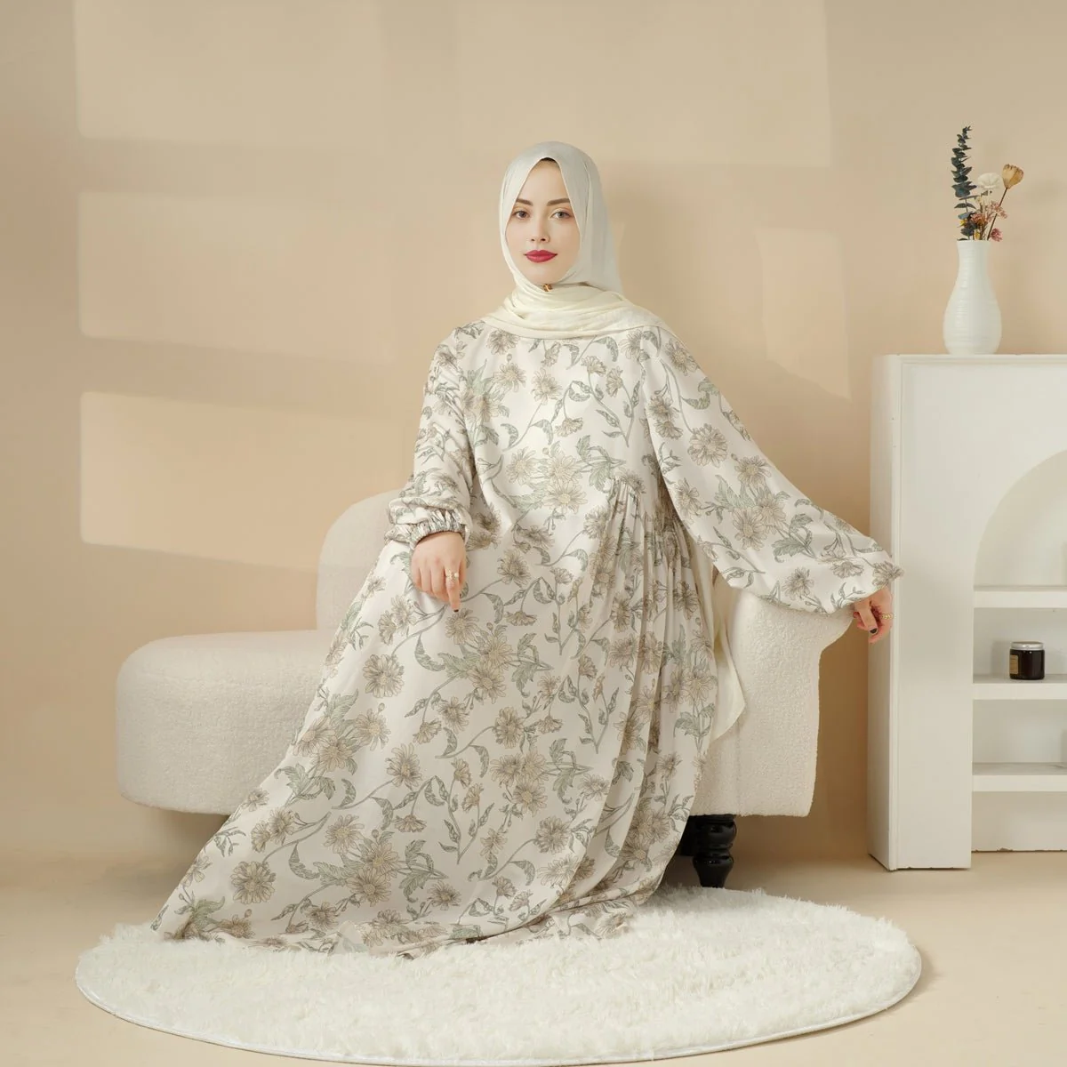 Printed Reversible Abaya (MA082) - Image 17
