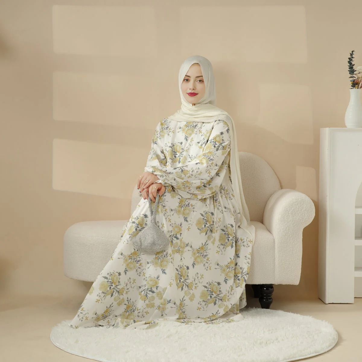 Printed Reversible Abaya (MA082) - Image 4