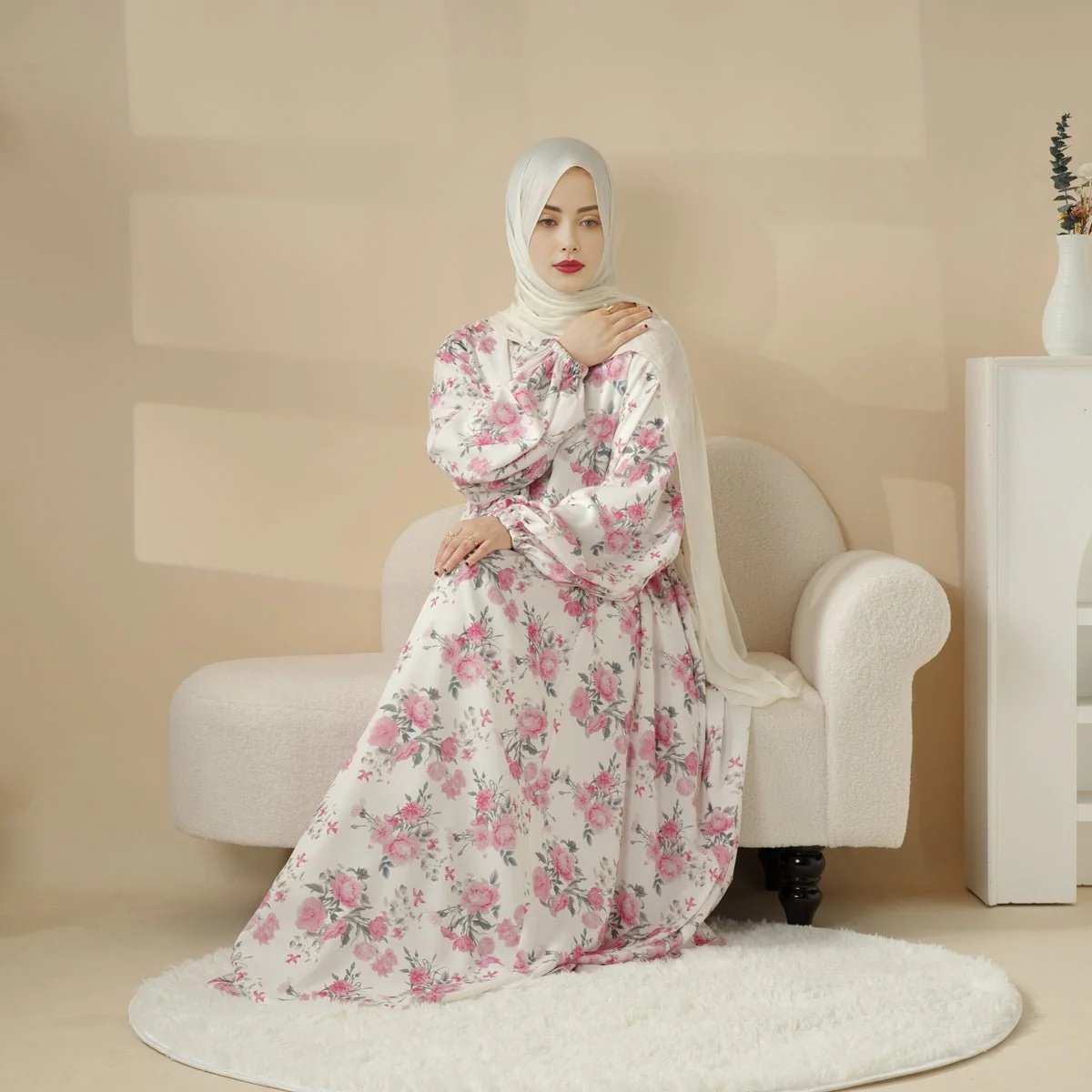 Printed Reversible Abaya (MA082) - Image 7