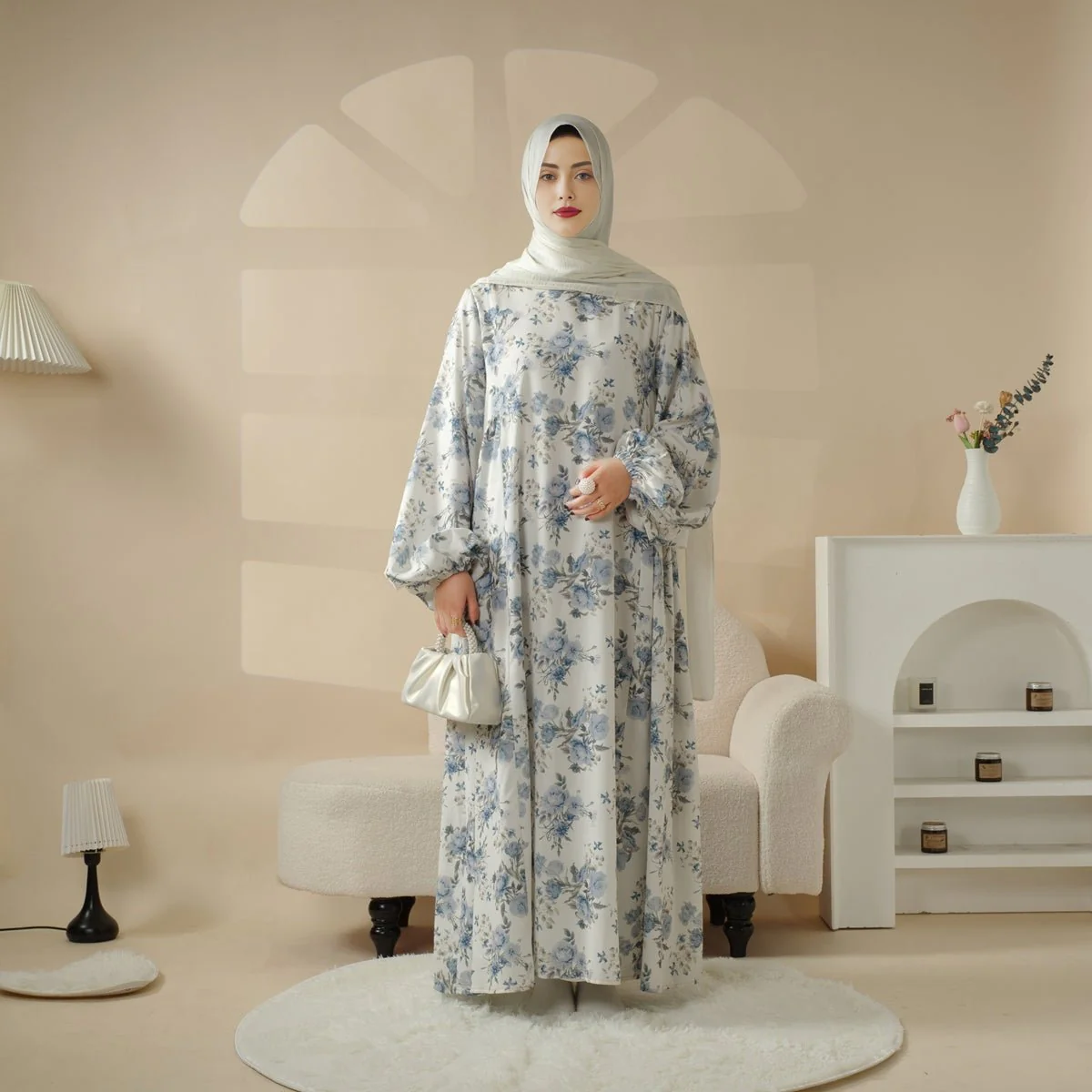Printed Reversible Abaya (MA082) - Image 8