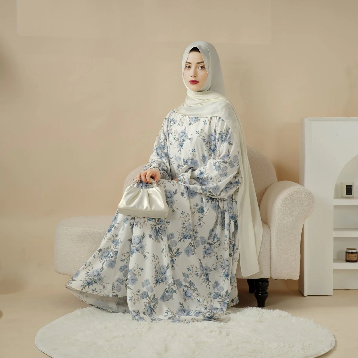 Printed Reversible Abaya (MA082) - Image 9