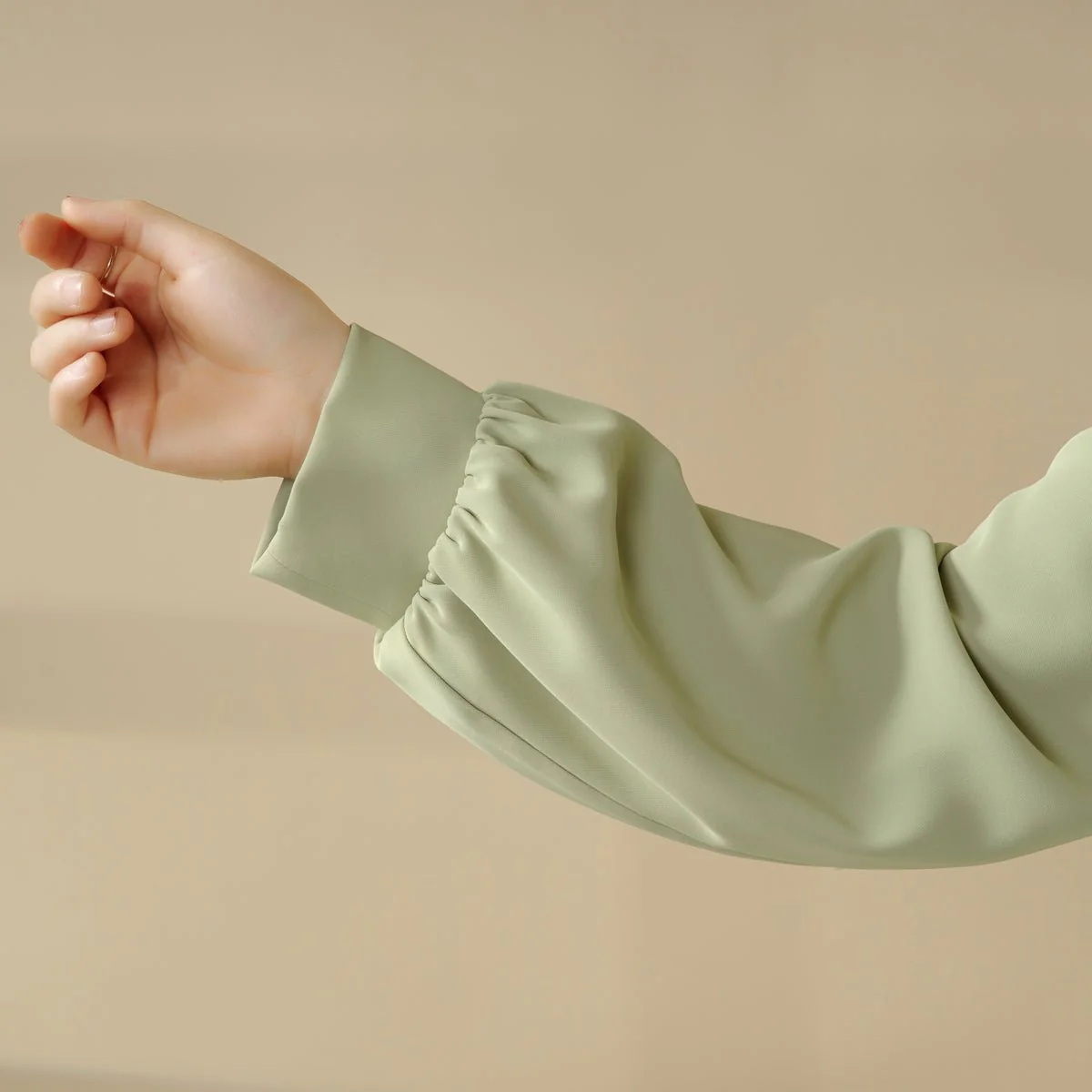 Macaron Color Shoulder Button Pullover Abaya (MA083) - Image 8
