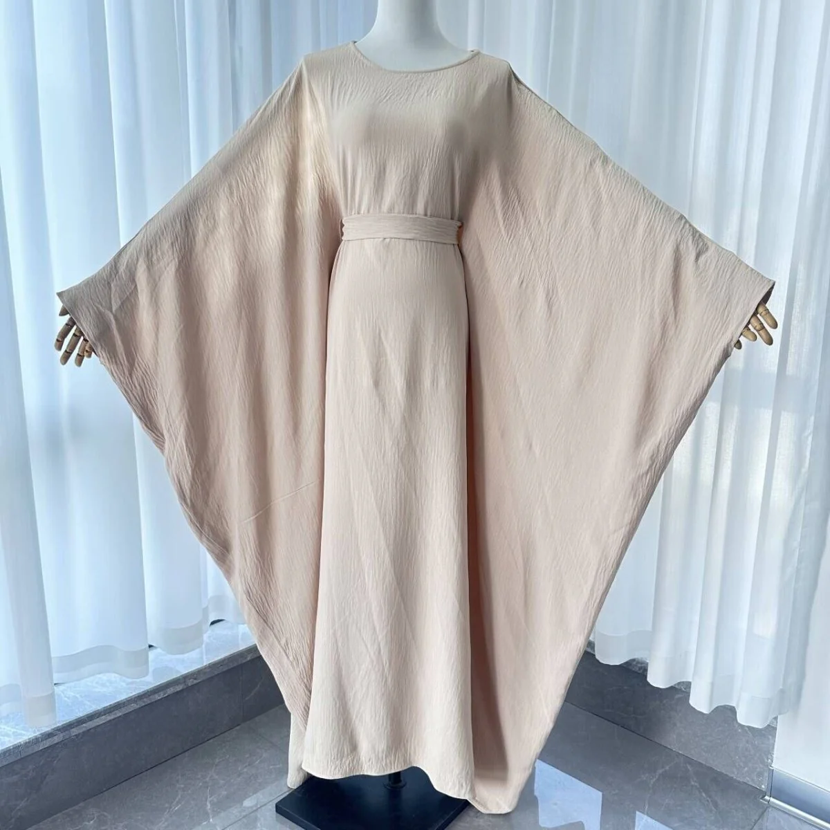 Crepe Batwing Loose Abaya 2-Piece Set (MA090) - Image 11