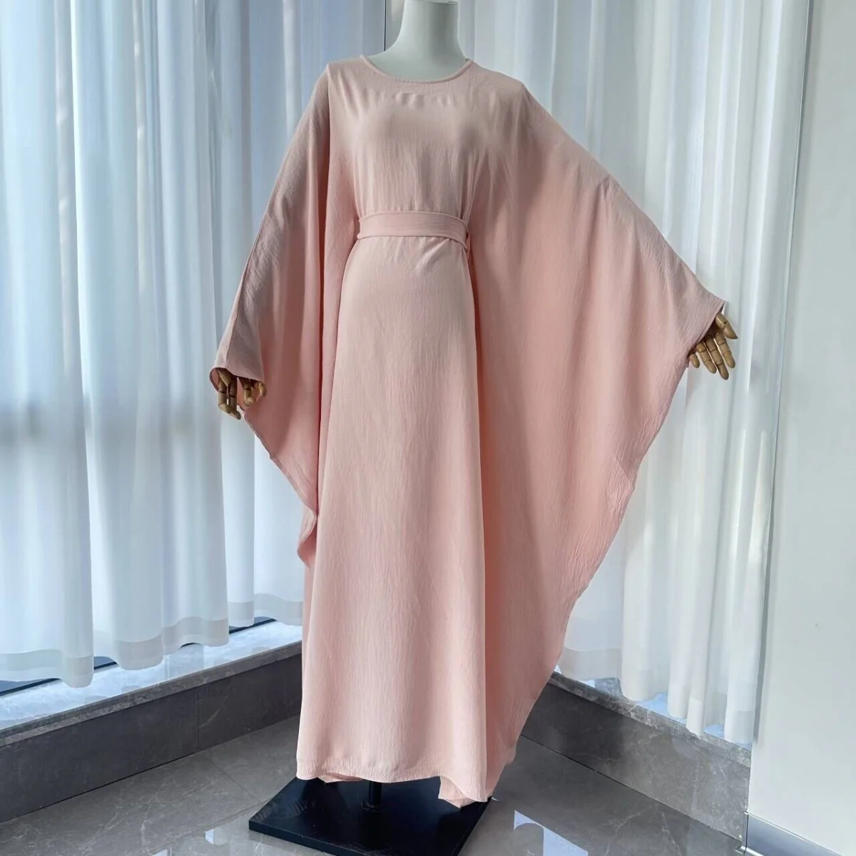 Crepe Batwing Loose Abaya 2-Piece Set (MA090) - Image 13
