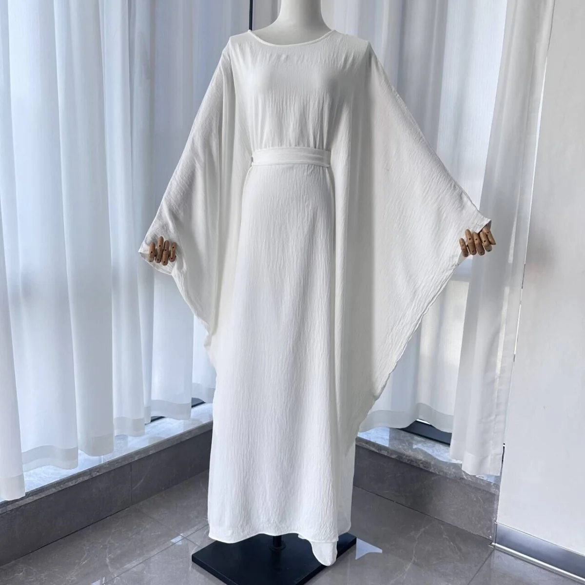 Crepe Batwing Loose Abaya 2-Piece Set (MA090) - Image 4