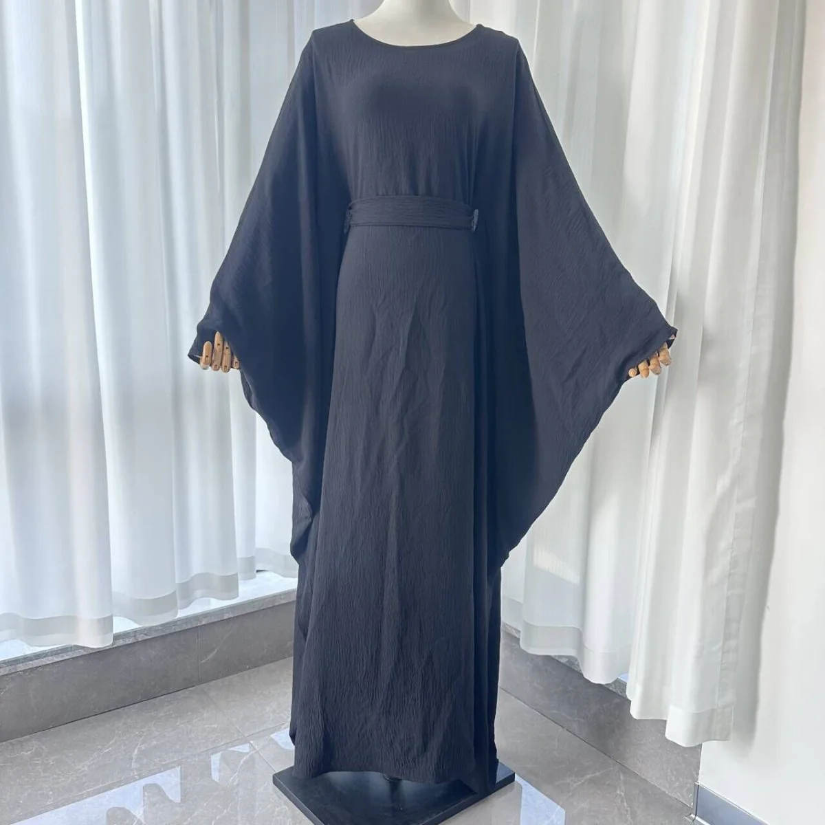Crepe Batwing Loose Abaya 2-Piece Set (MA090) - Image 5