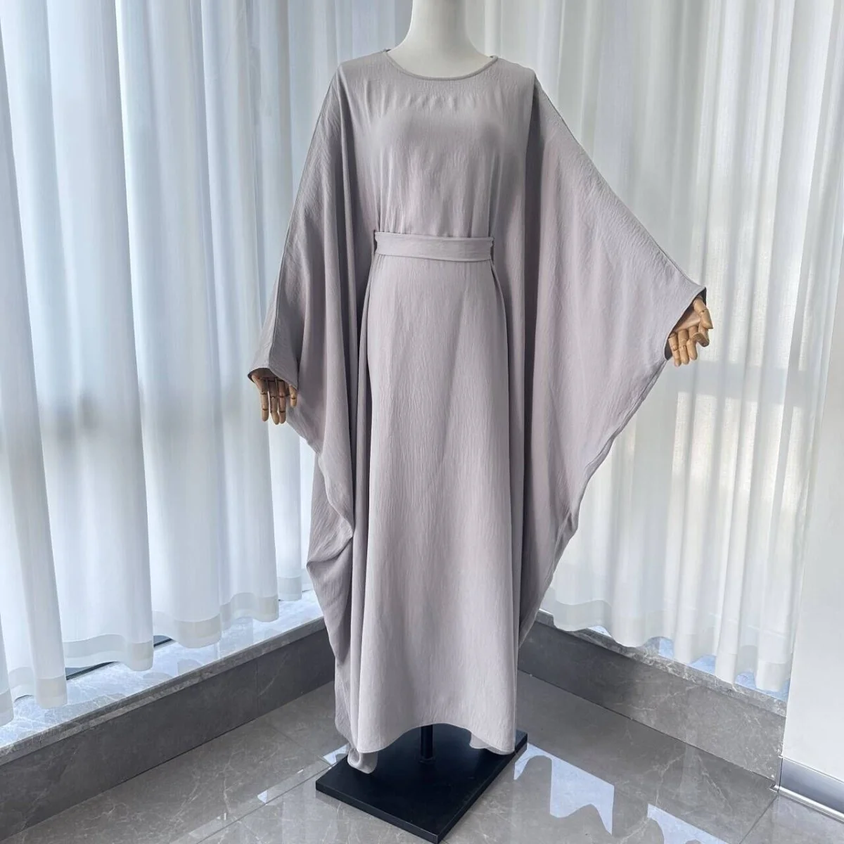 Crepe Batwing Loose Abaya 2-Piece Set (MA090) - Image 6