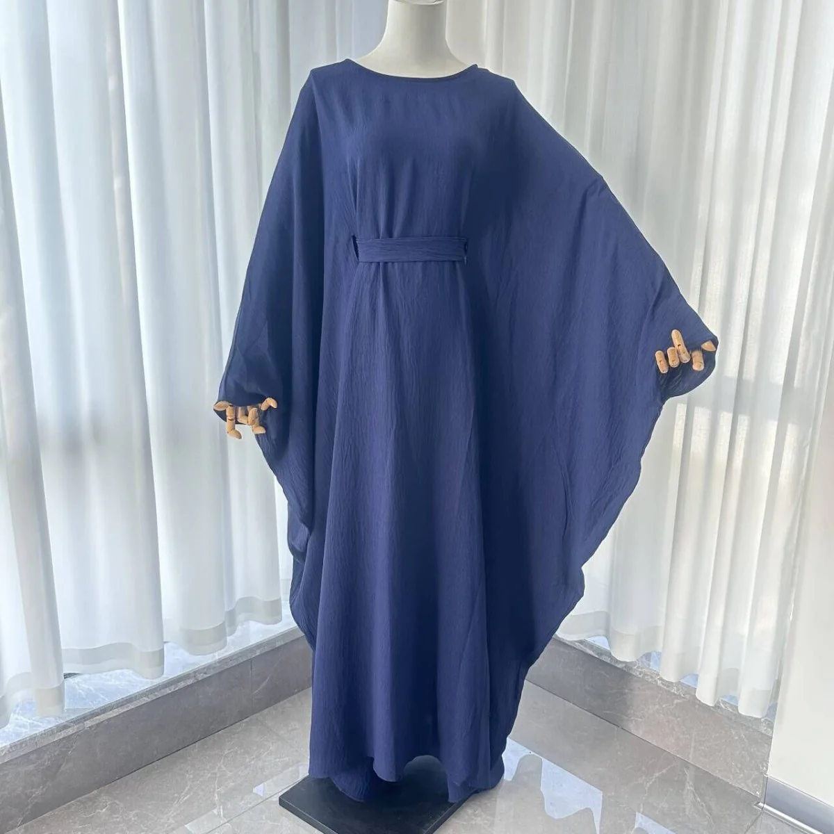 Crepe Batwing Loose Abaya 2-Piece Set (MA090) - Image 7