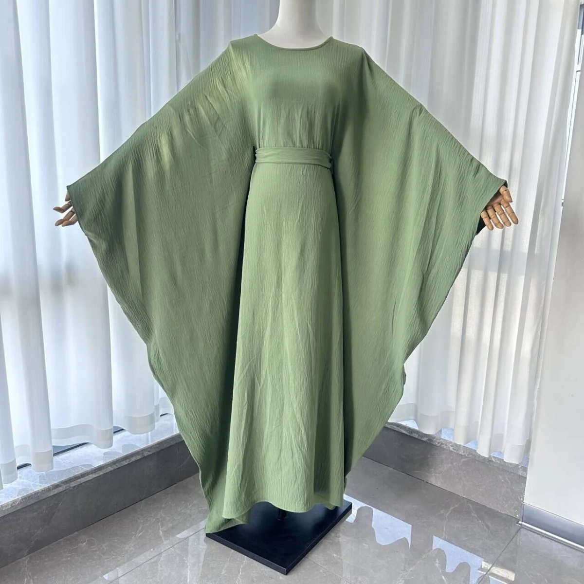 Crepe Batwing Loose Abaya 2-Piece Set (MA090) - Image 9