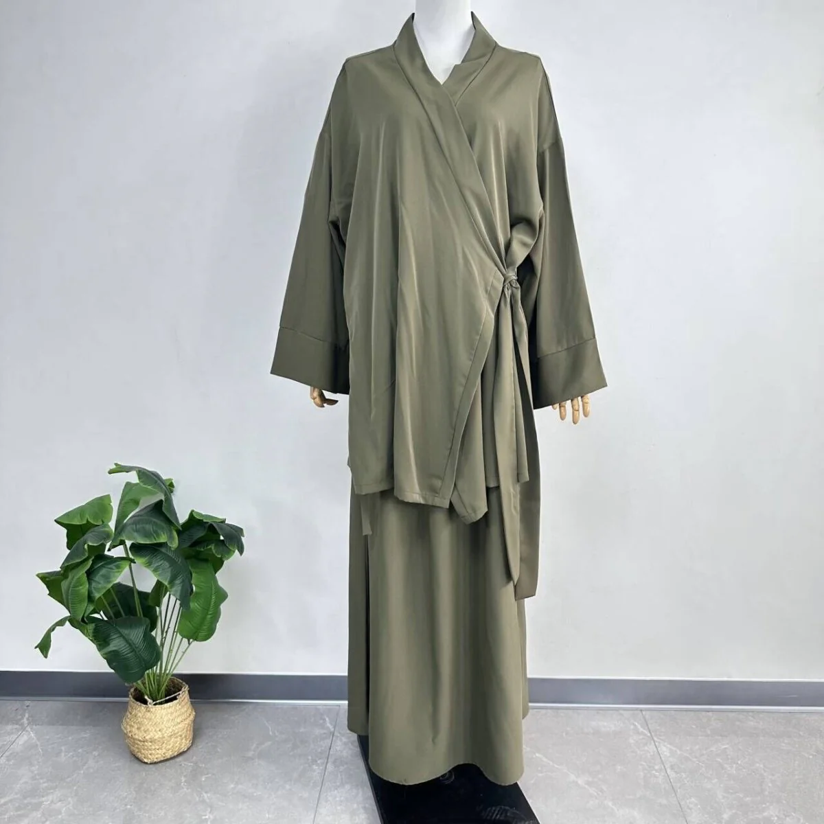 Lace-up Top with Skirt 2-Piece Set (MA097) - Image 13