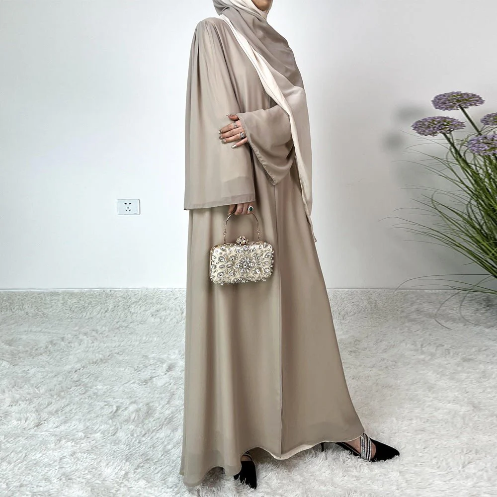 Patchwork Color Clash Abaya 2-Piece Set (MA100) - Image 4