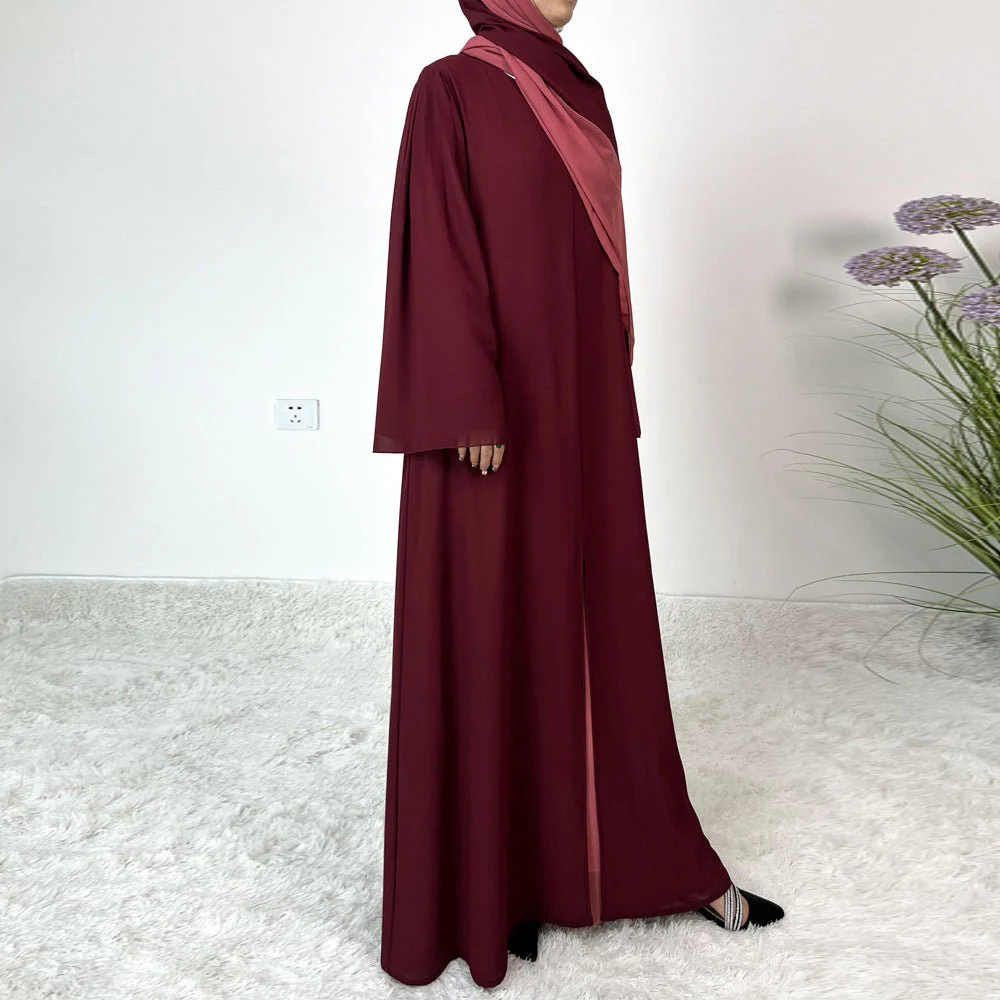 Patchwork Color Clash Abaya 2-Piece Set (MA100) - Image 7