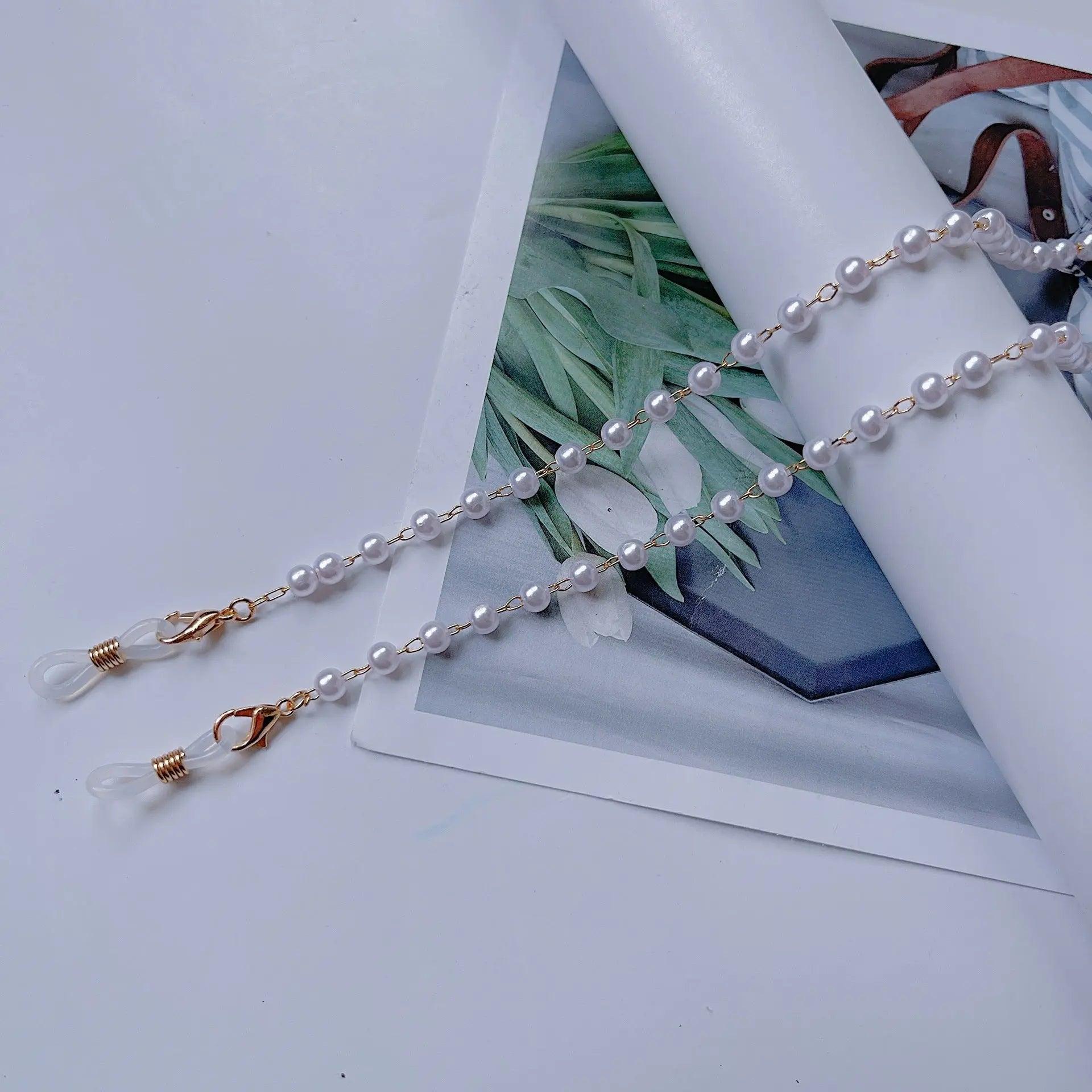 MAC006 Muslim hijab Mask Chain,Fashion Glasses Chain, pearl mask chain - Image 6
