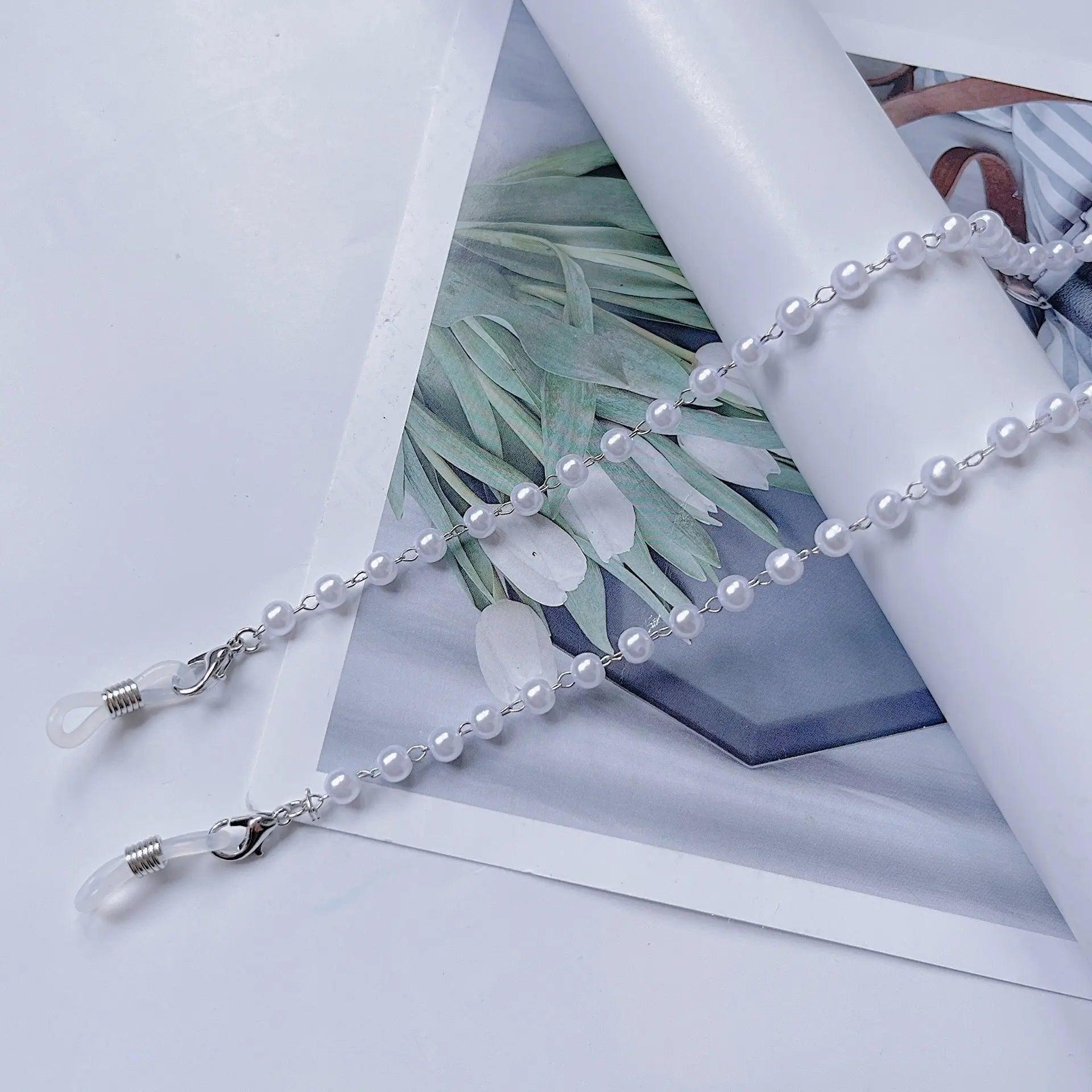 MAC006 Muslim hijab Mask Chain,Fashion Glasses Chain, pearl mask chain - Image 7