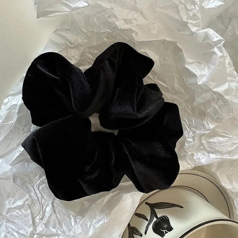 MAC009 hijab scrunchies, velvet flower hair accessories - Image 5
