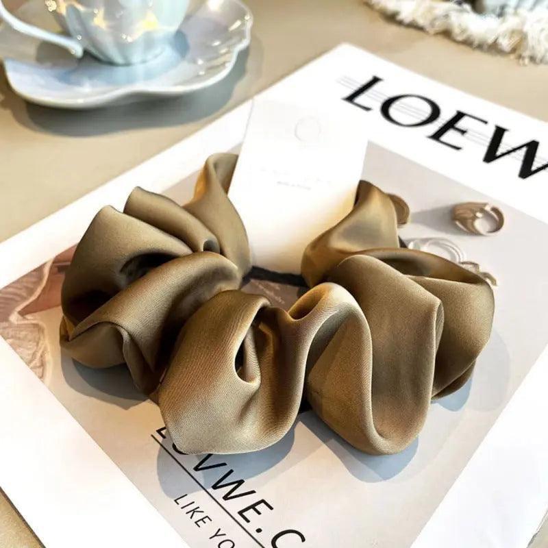 MAC011 hijab scrunchies,satin hair accessories - Image 11