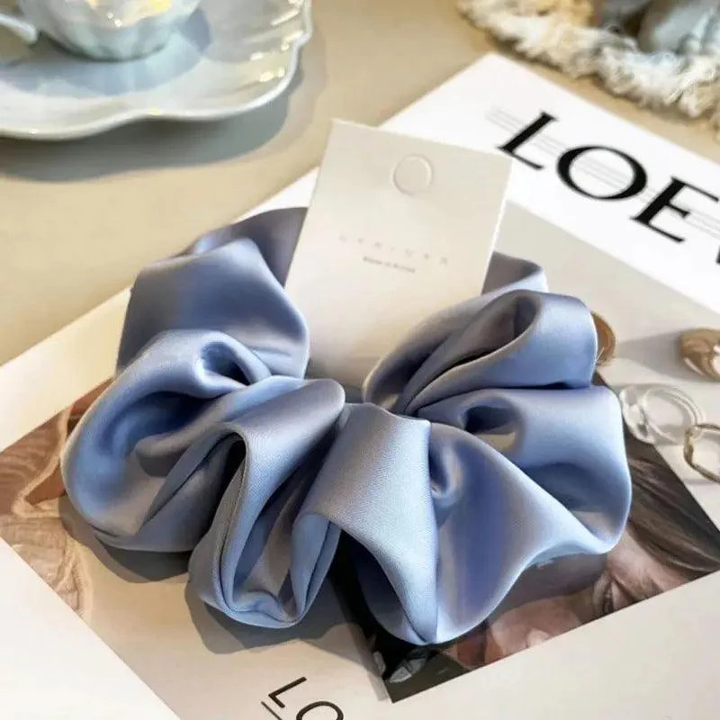 MAC011 hijab scrunchies,satin hair accessories - Image 13