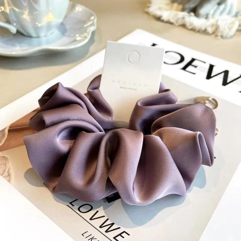 MAC011 hijab scrunchies,satin hair accessories - Image 14