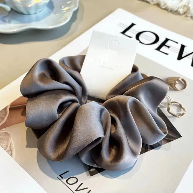 MAC011 hijab scrunchies,satin hair accessories - Image 16