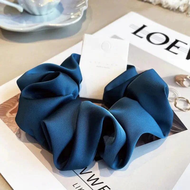 MAC011 hijab scrunchies,satin hair accessories - Image 17