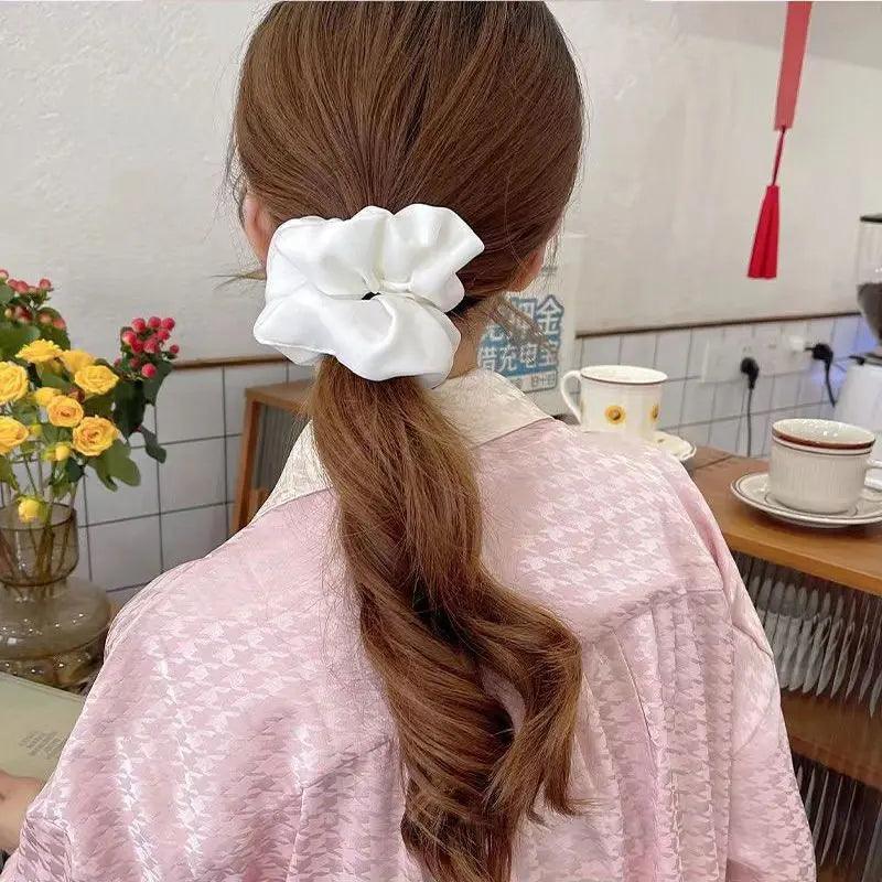 MAC011 hijab scrunchies,satin hair accessories - Image 18