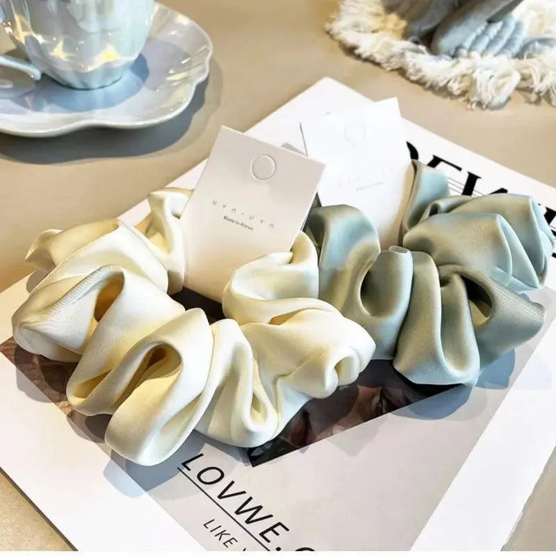 MAC011 hijab scrunchies,satin hair accessories - Image 3