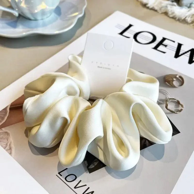 MAC011 hijab scrunchies,satin hair accessories - Image 5