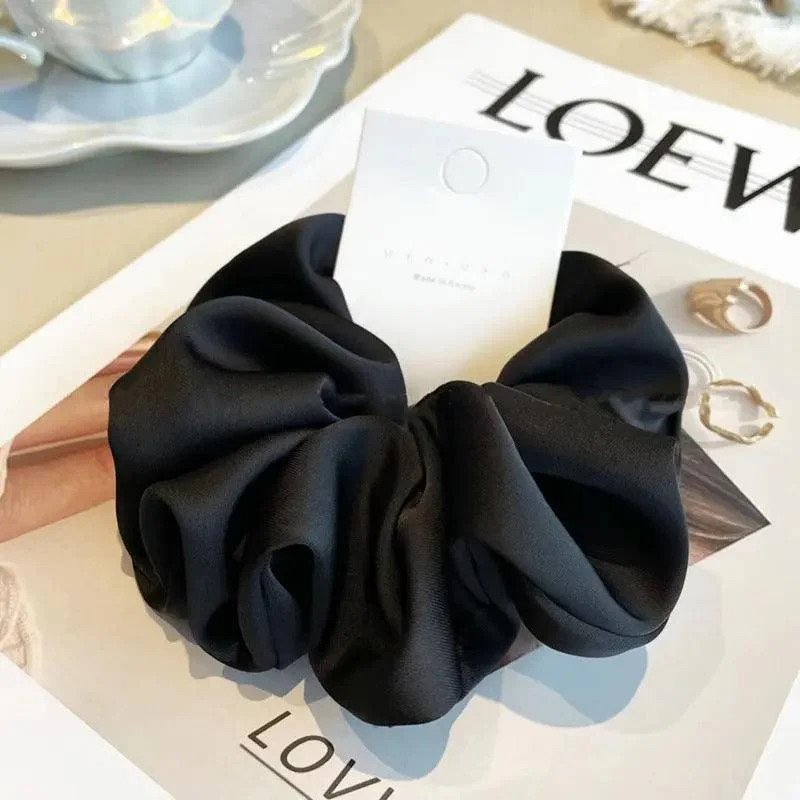 MAC011 hijab scrunchies,satin hair accessories - Image 6