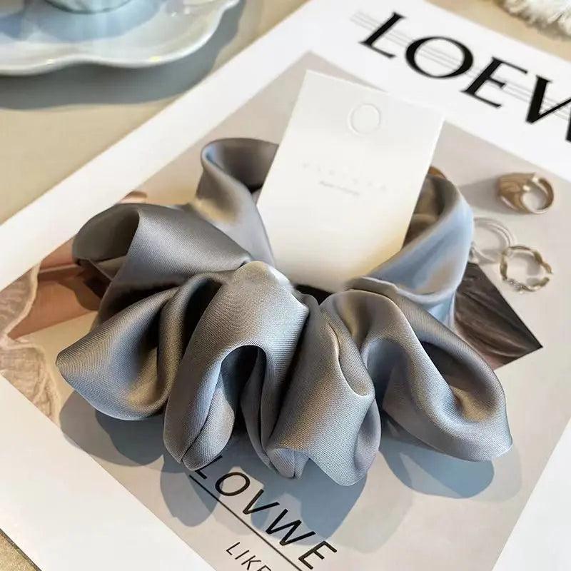 MAC011 hijab scrunchies,satin hair accessories - Image 7