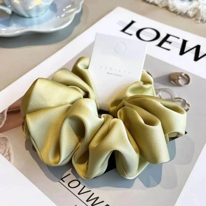 MAC011 hijab scrunchies,satin hair accessories - Image 9