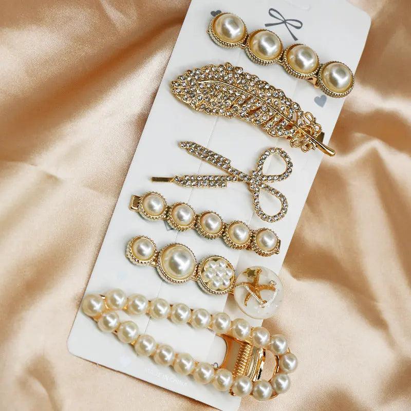 MAC015 Hijab Accessories, 6 Pcs Pearl Hairpin Set - Image 3