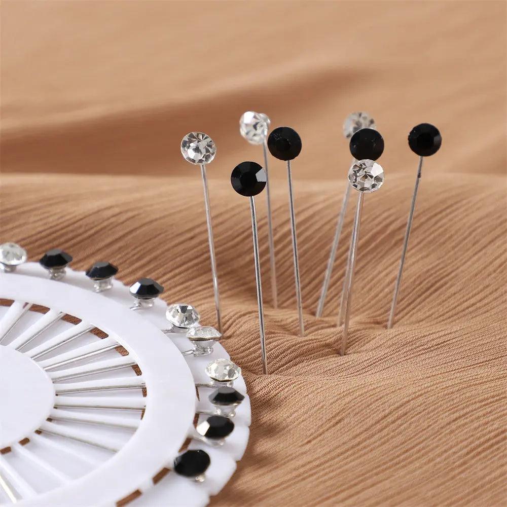 MAC020 Hijab Pin, 30pcs Colorful Crystal Hijab Pins - Image 2