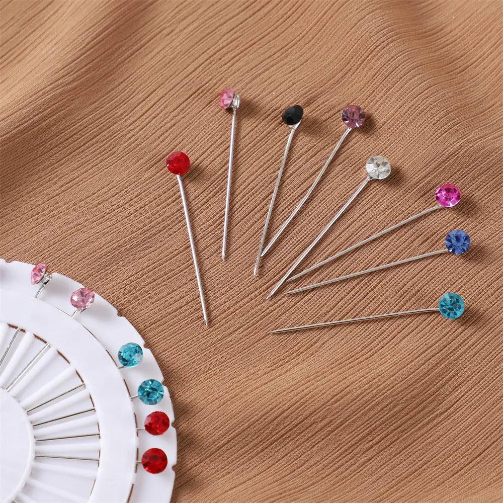 MAC020 Hijab Pin, 30pcs Colorful Crystal Hijab Pins - Image 3
