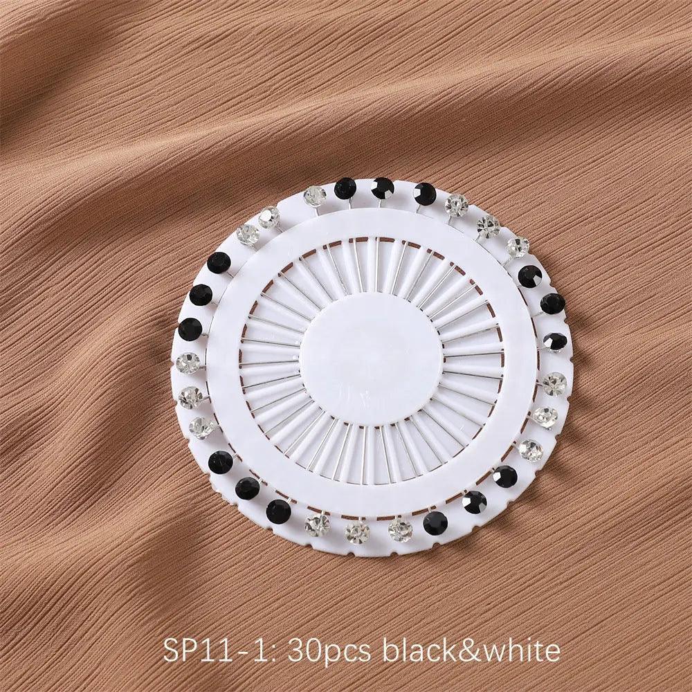 MAC020 Hijab Pin, 30pcs Colorful Crystal Hijab Pins - Image 4