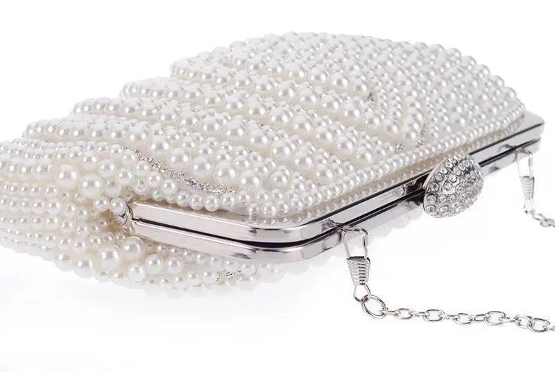 MAC023 Pearl beaded clutch bag - Image 3