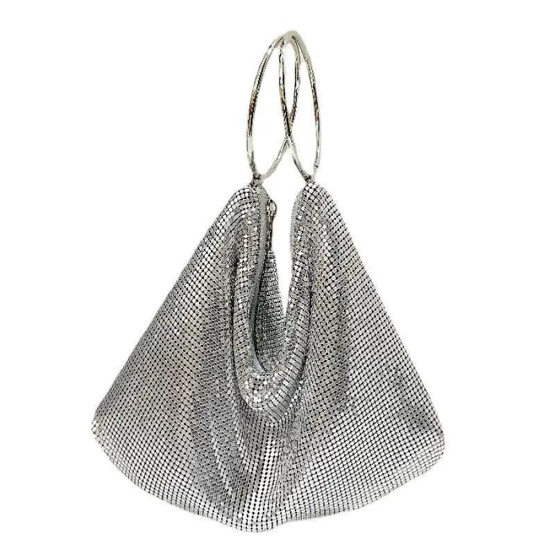 MAC025 Women's Aluminum Sequin Evening Clutch Hand Bag Purse - Image 4