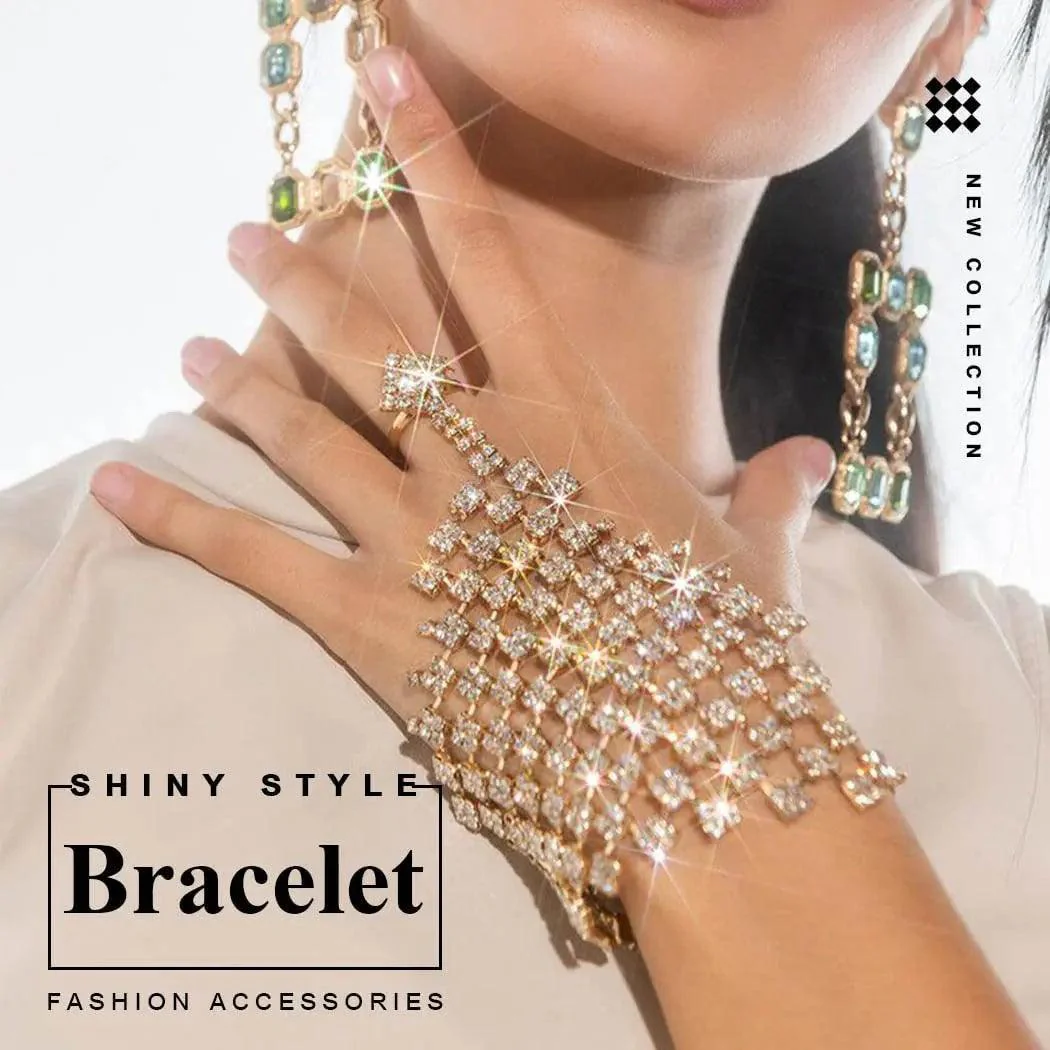 MAC029 Stunning Rhinestone Finger Bracelet - Image 4