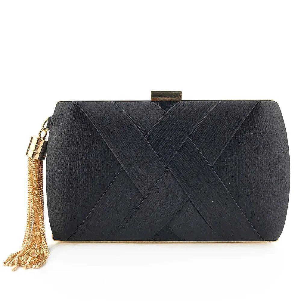 MAC032 Women's Silk Evening Bag with Elegant Tassel Pendant - Image 10