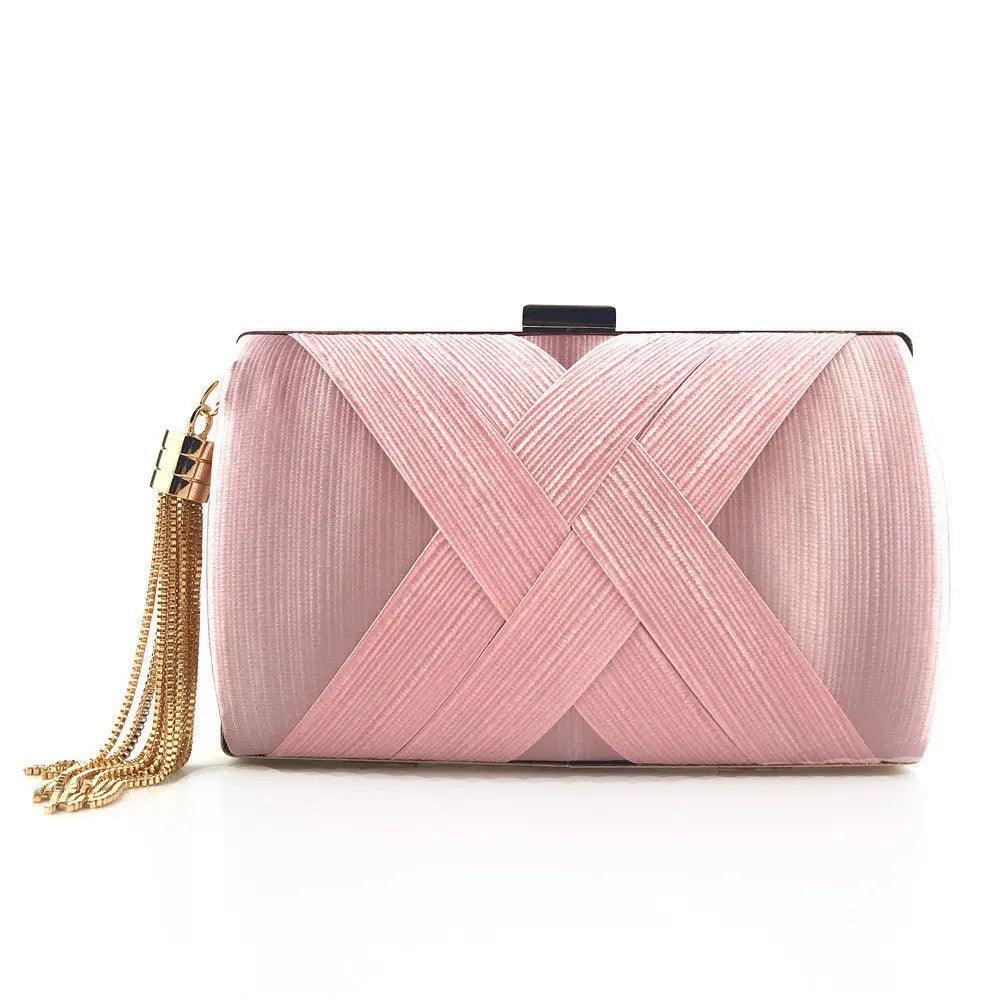 MAC032 Women's Silk Evening Bag with Elegant Tassel Pendant - Image 12