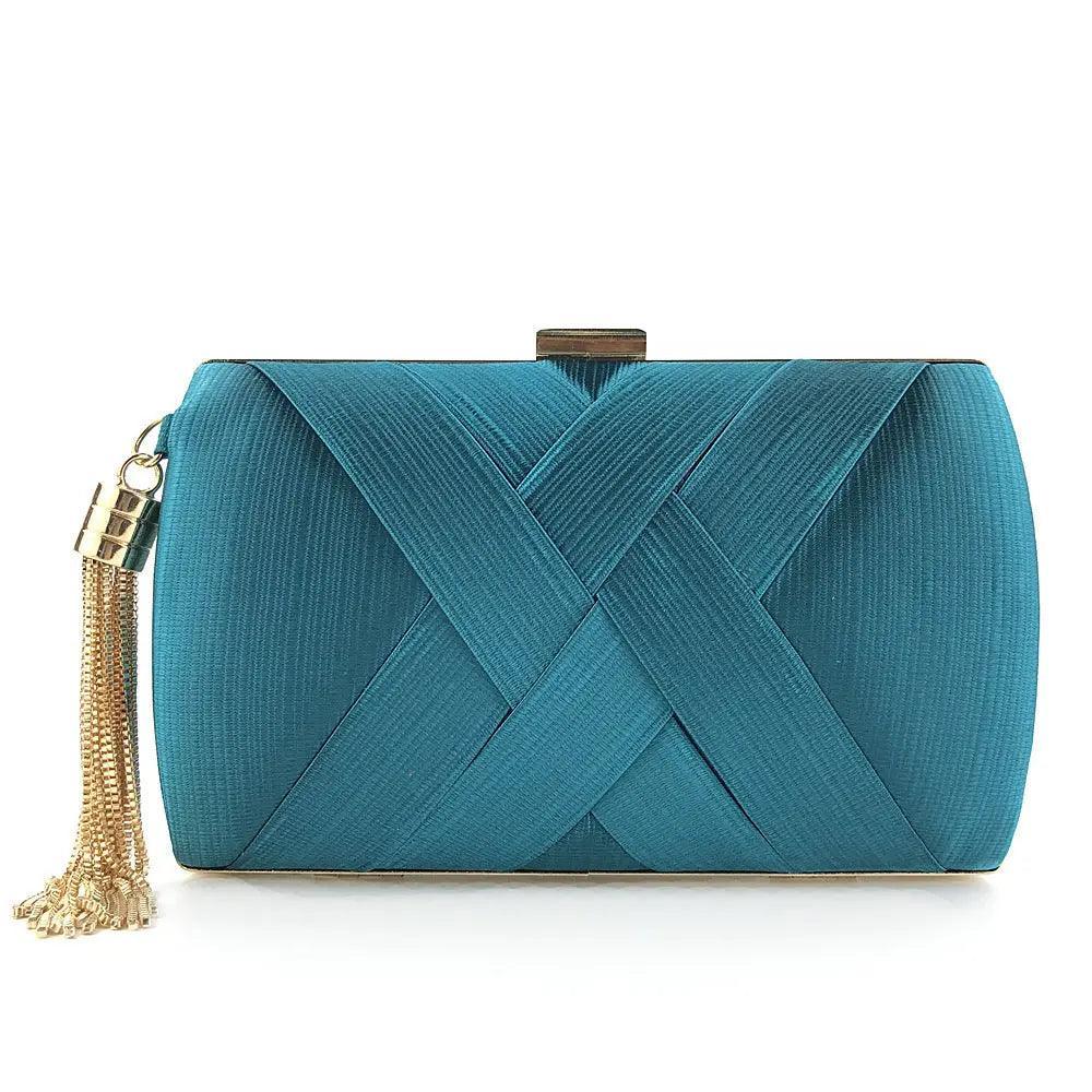 MAC032 Women's Silk Evening Bag with Elegant Tassel Pendant - Image 13