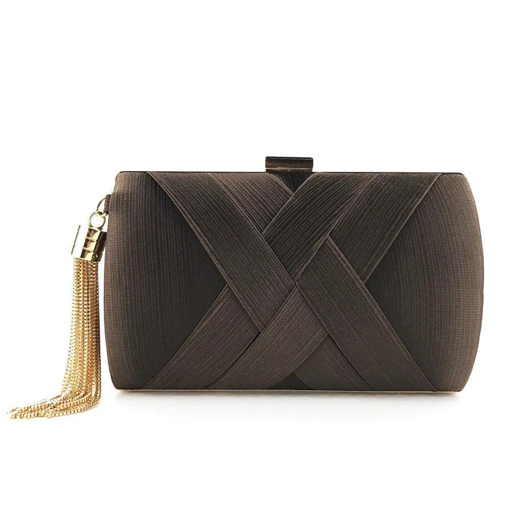 MAC032 Women's Silk Evening Bag with Elegant Tassel Pendant - Image 14