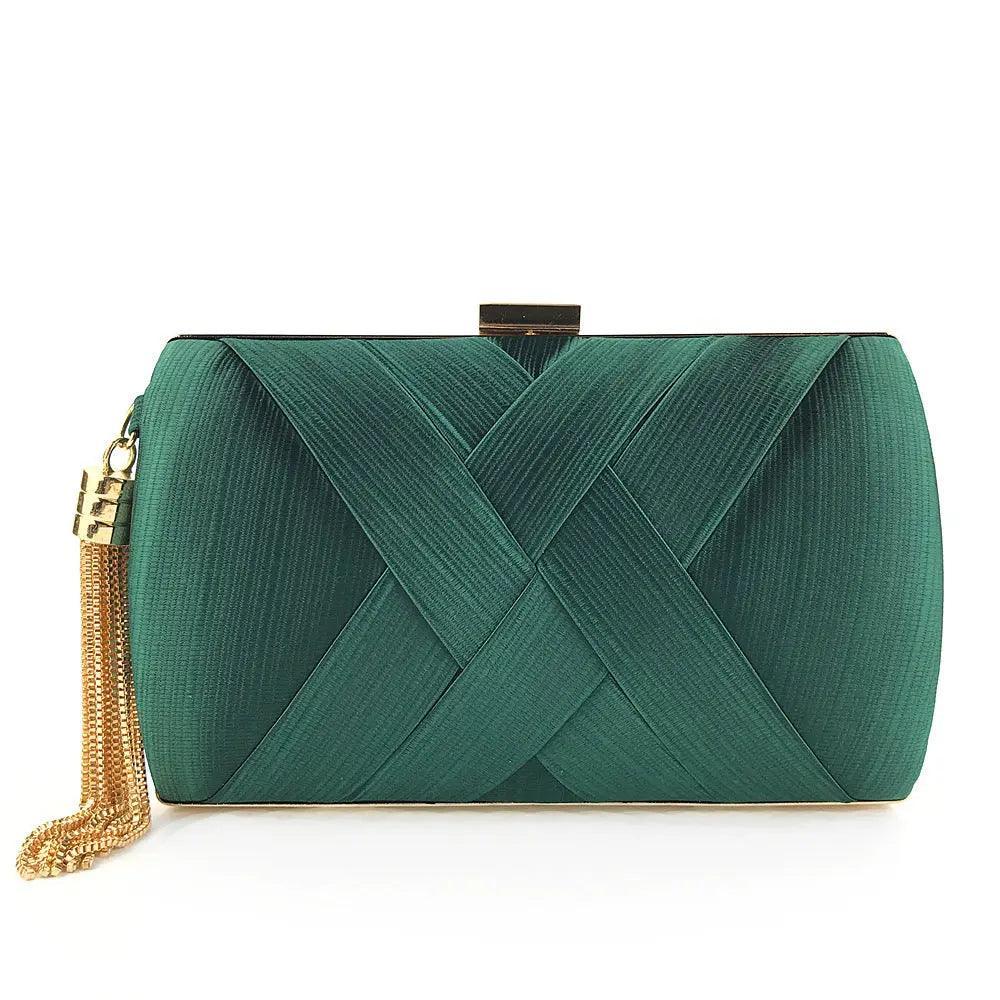 MAC032 Women's Silk Evening Bag with Elegant Tassel Pendant - Image 17